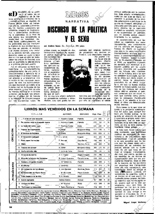 BLANCO Y NEGRO MADRID 30-08-1978 página 56