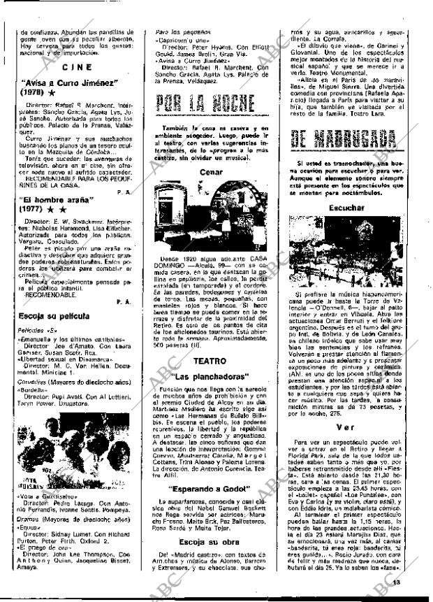 BLANCO Y NEGRO MADRID 20-09-1978 página 13