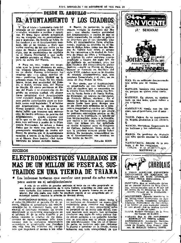 ABC SEVILLA 01-11-1978 página 29