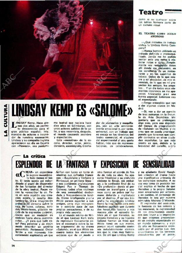 BLANCO Y NEGRO MADRID 01-11-1978 página 74