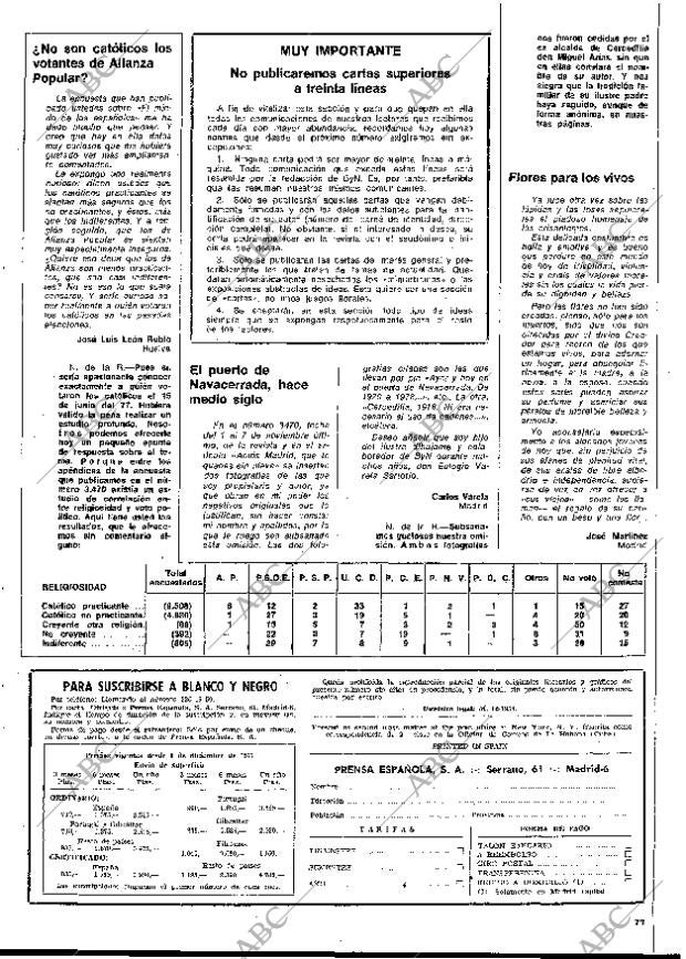 BLANCO Y NEGRO MADRID 15-11-1978 página 71