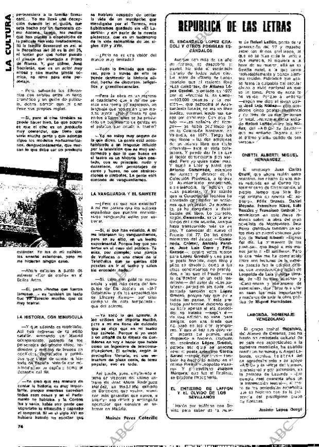 BLANCO Y NEGRO MADRID 15-11-1978 página 74