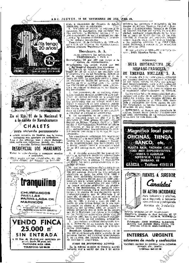 ABC MADRID 16-11-1978 página 56