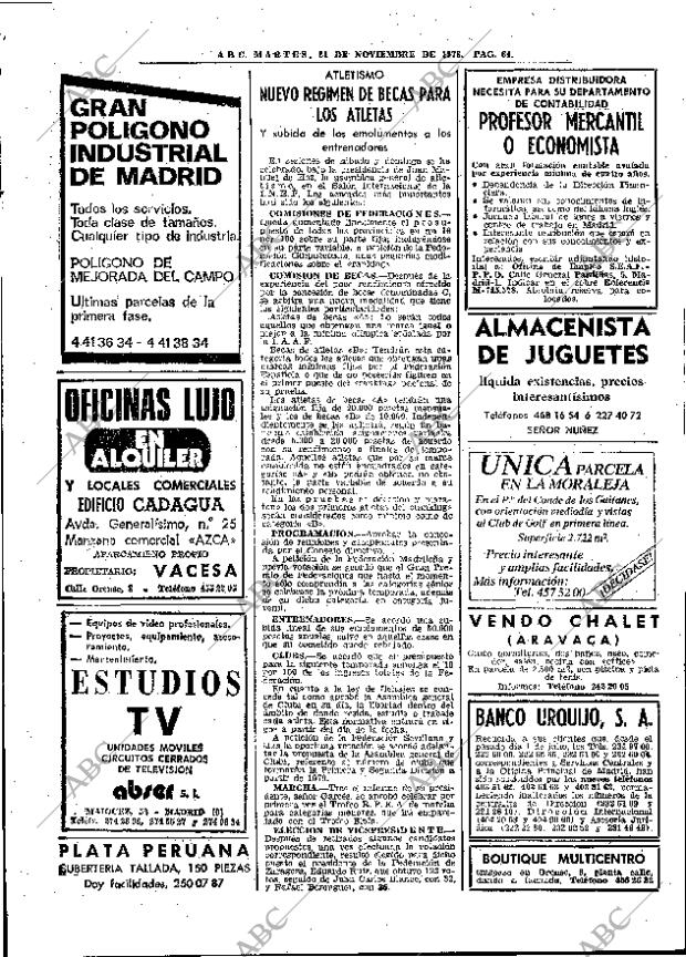 ABC MADRID 21-11-1978 página 80