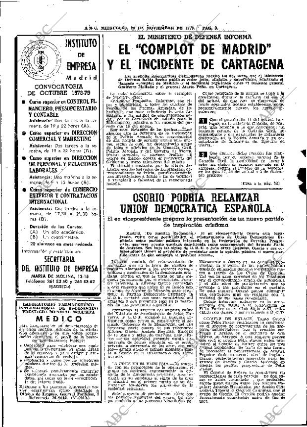 ABC MADRID 22-11-1978 página 18