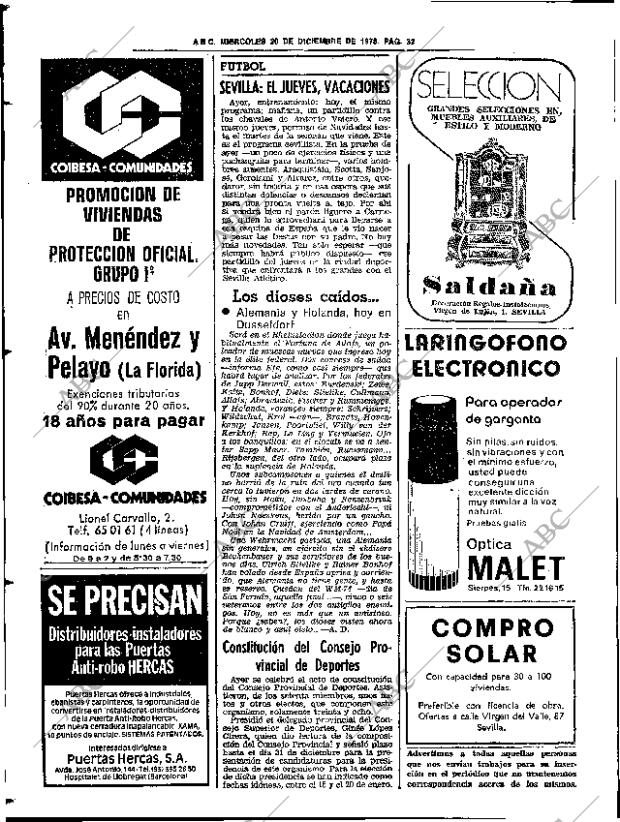 ABC SEVILLA 20-12-1978 página 44