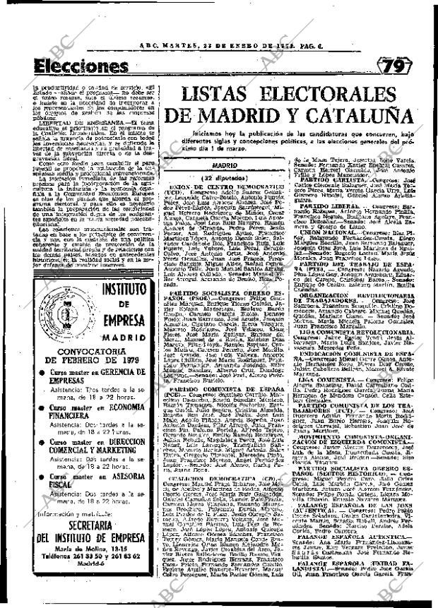 ABC MADRID 23-01-1979 página 22