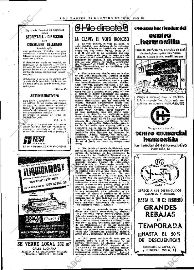 ABC MADRID 23-01-1979 página 28