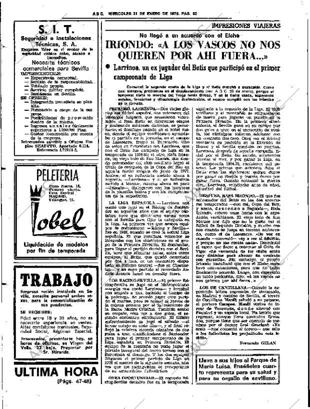 ABC SEVILLA 31-01-1979 página 38