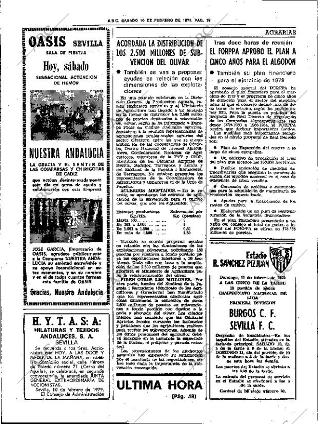 Periodico Abc Sevilla 10 02 1979 Portada Archivo Abc