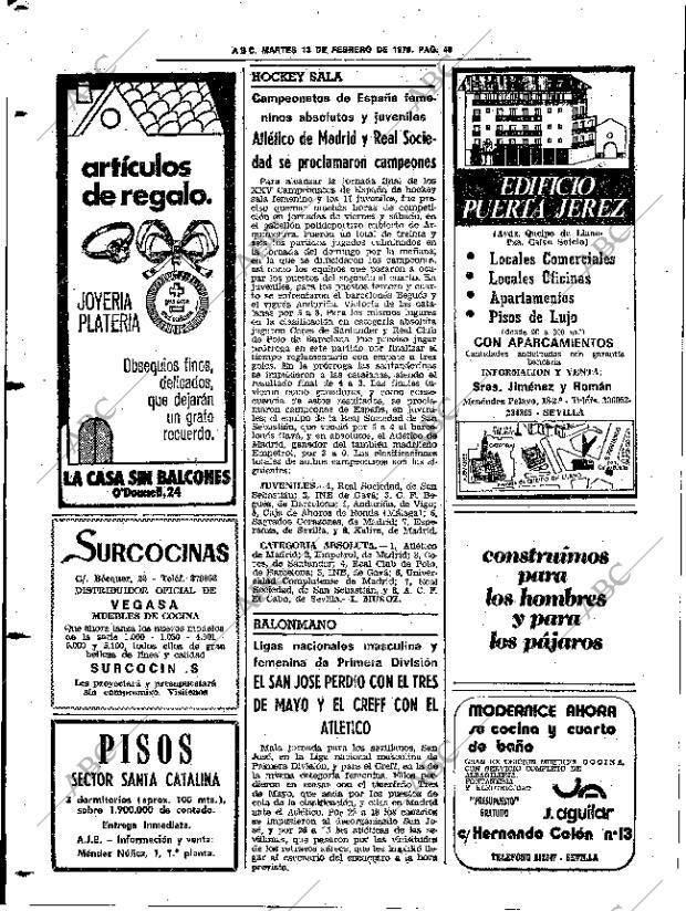 ABC SEVILLA 13-02-1979 página 64