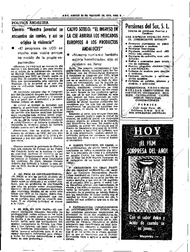 ABC SEVILLA 22-02-1979 página 19