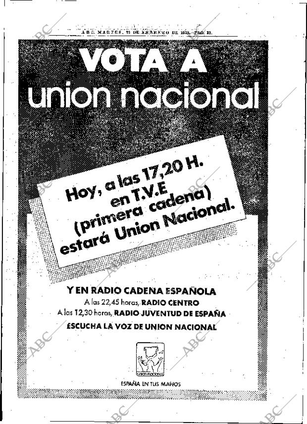 Periodico Abc Madrid 27 02 1979 Portada Archivo Abc