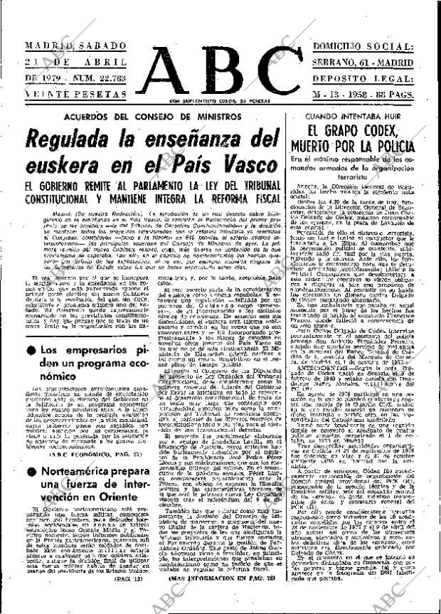 ABC MADRID 21-04-1979 página 13