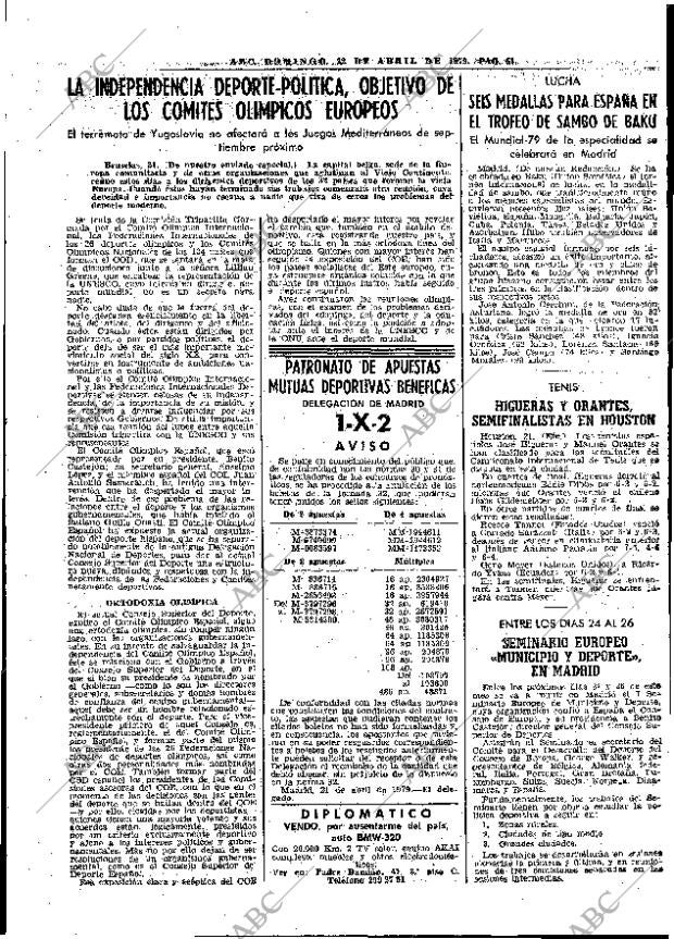 ABC MADRID 22-04-1979 página 71