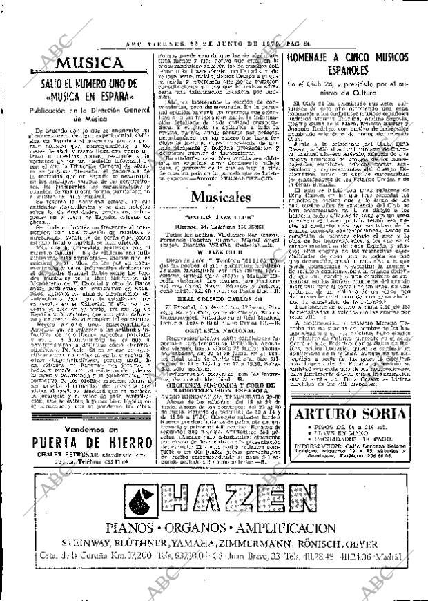 ABC MADRID 22-06-1979 página 74