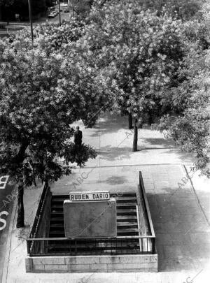 Vista de la estación de metro Ruben Dario