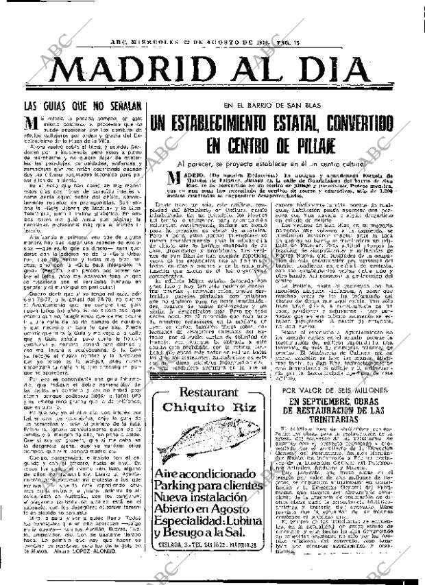 ABC MADRID 22-08-1979 página 23