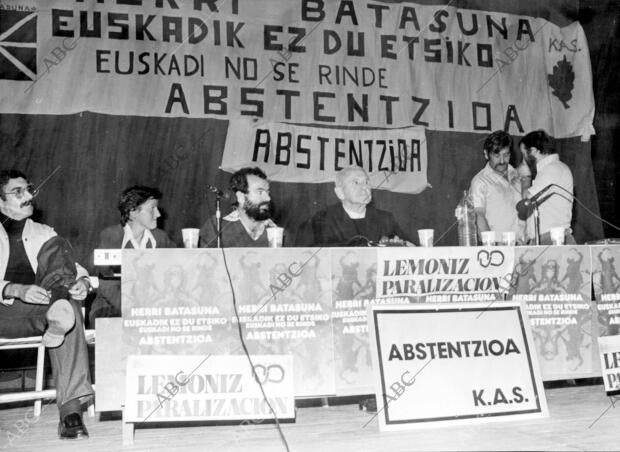 Asamblea mitón de Hb con motivo del referéndum del estatuto de autonomía del...