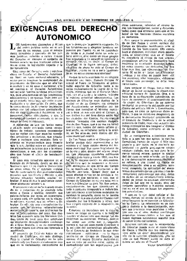 Periódico ABC MADRID 04-11-1979,portada - Archivo ABC