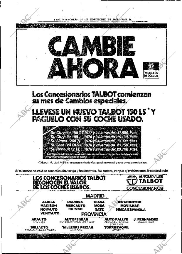 ABC MADRID 14-11-1979 página 38