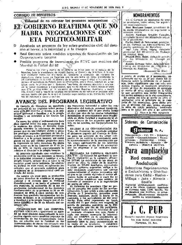 ABC SEVILLA 17-11-1979 página 15