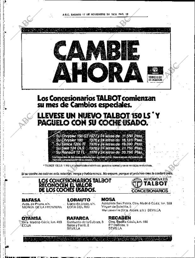 ABC SEVILLA 17-11-1979 página 46