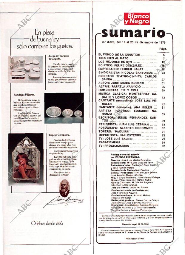 BLANCO Y NEGRO MADRID 19-12-1979 página 5