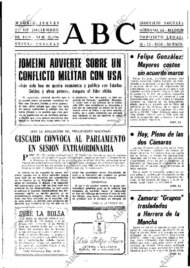 ABC MADRID 27-12-1979 página 9