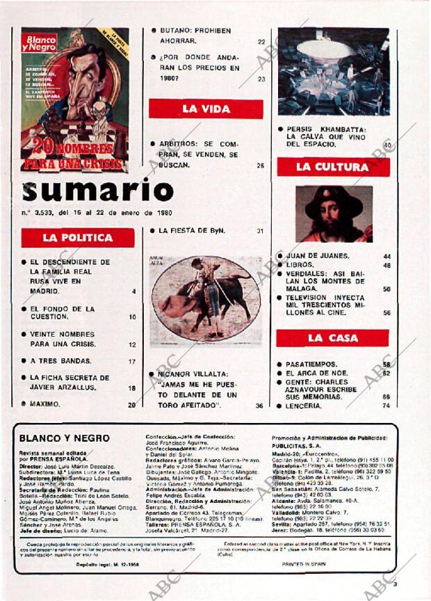BLANCO Y NEGRO MADRID 16-01-1980 página 3