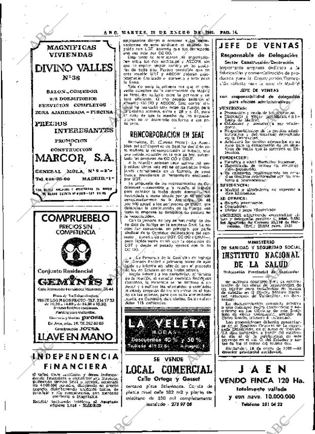 ABC MADRID 22-01-1980 página 22