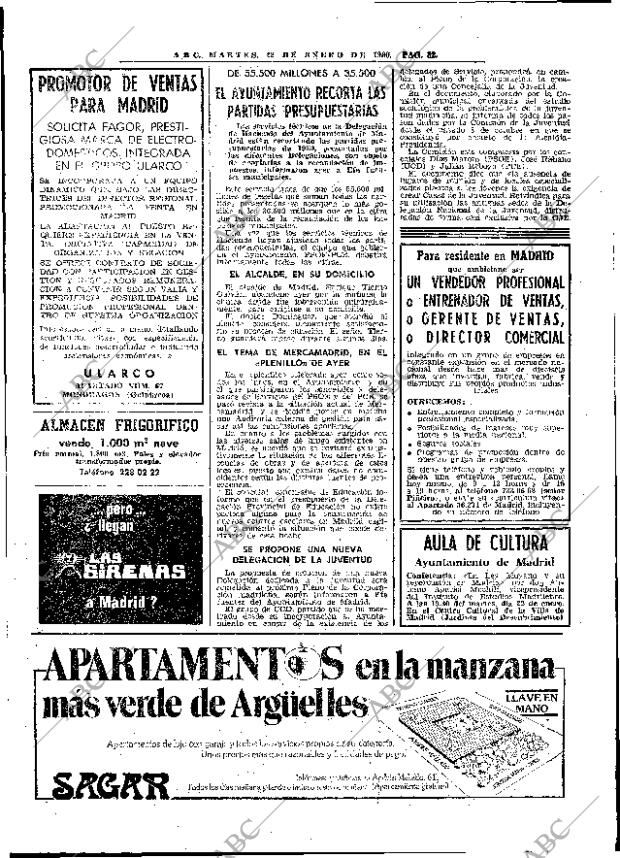 ABC MADRID 22-01-1980 página 40