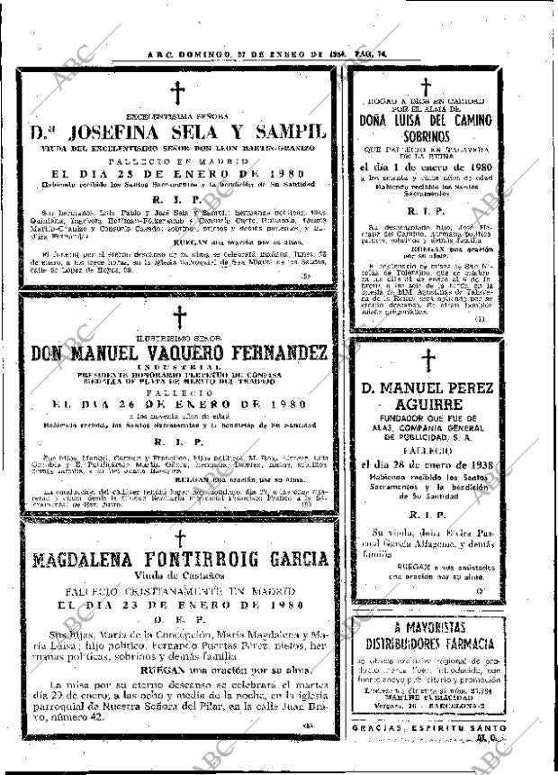ABC MADRID 27-01-1980 página 90