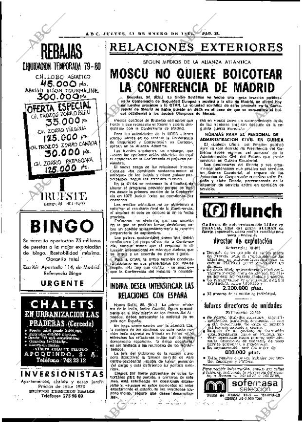 ABC MADRID 31-01-1980 página 20