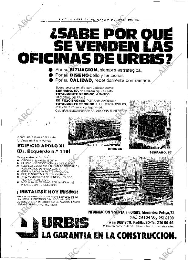 ABC MADRID 31-01-1980 página 28