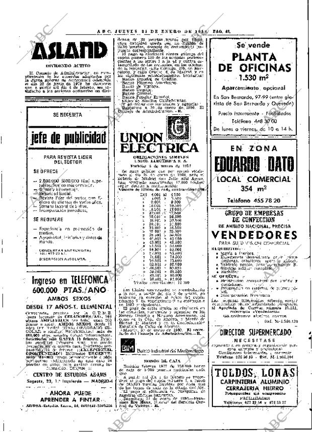 ABC MADRID 31-01-1980 página 51