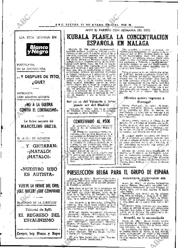 ABC MADRID 31-01-1980 página 56