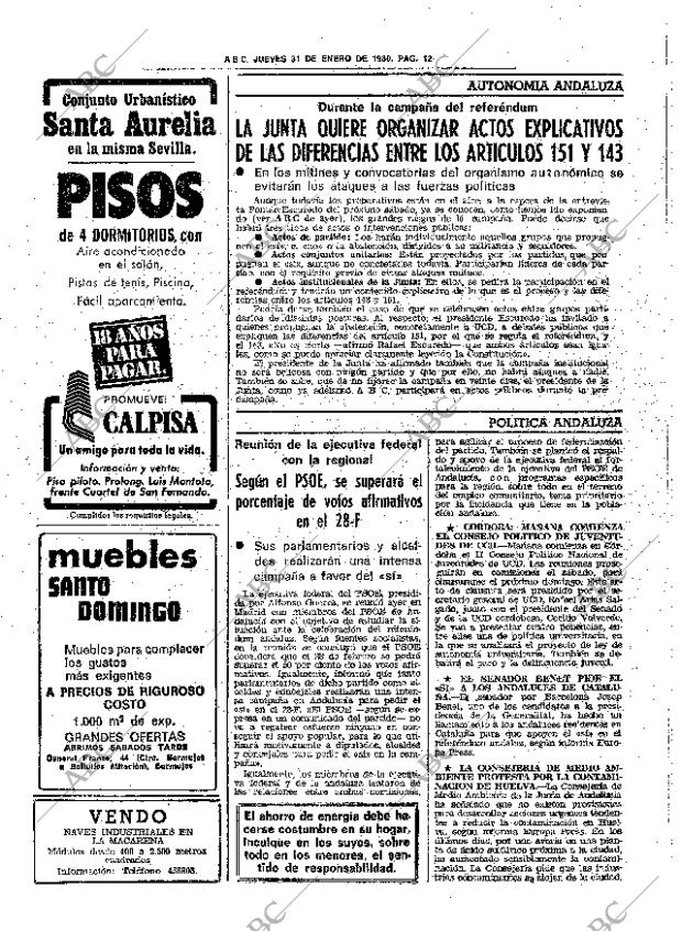 ABC SEVILLA 31-01-1980 página 20