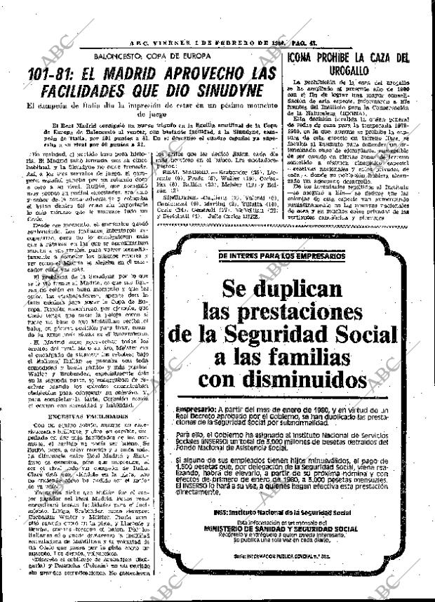 ABC MADRID 01-02-1980 página 59
