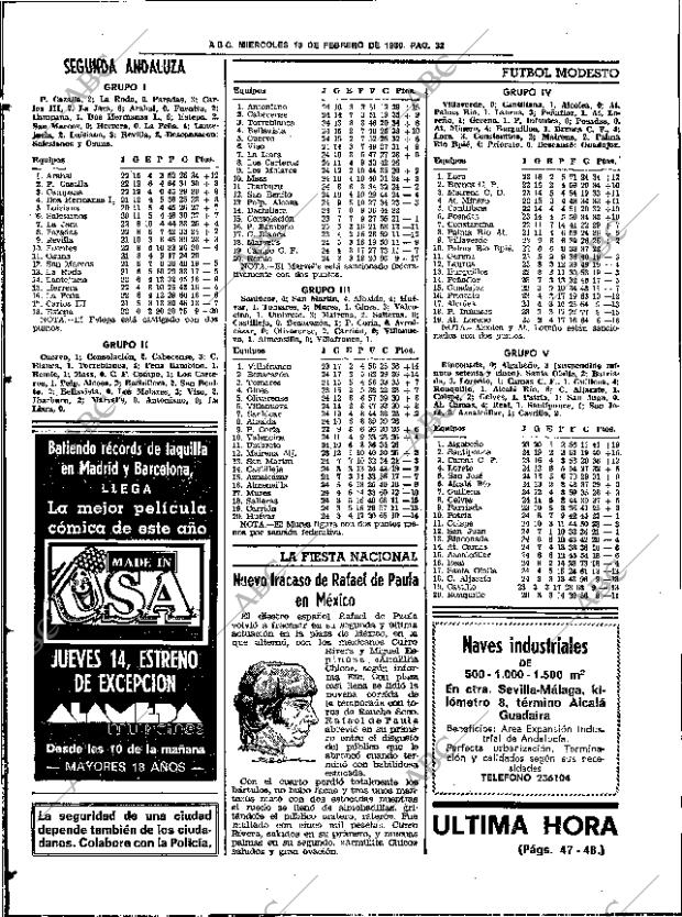 ABC SEVILLA 13-02-1980 página 40