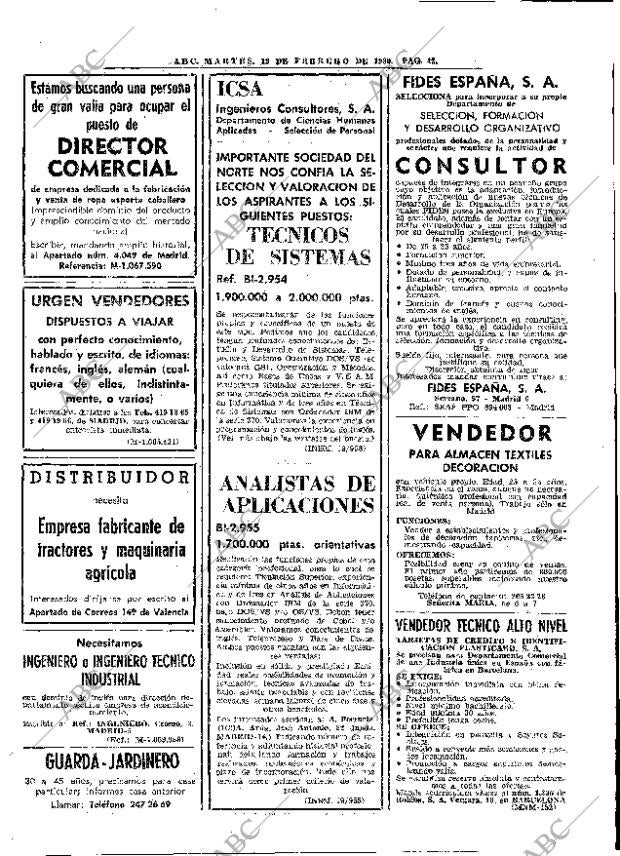 ABC MADRID 19-02-1980 página 54