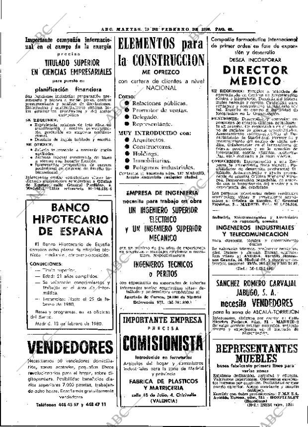 ABC MADRID 19-02-1980 página 55