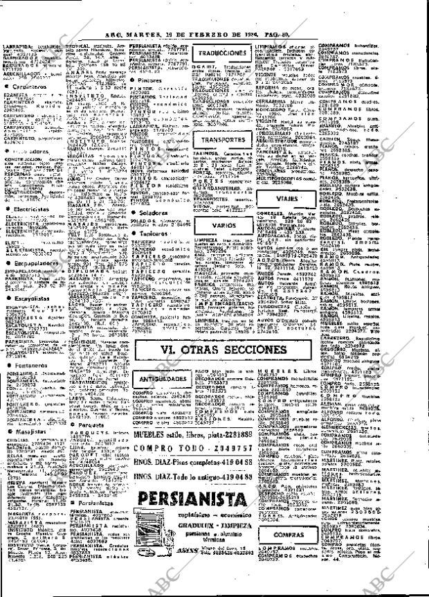 ABC MADRID 19-02-1980 página 92