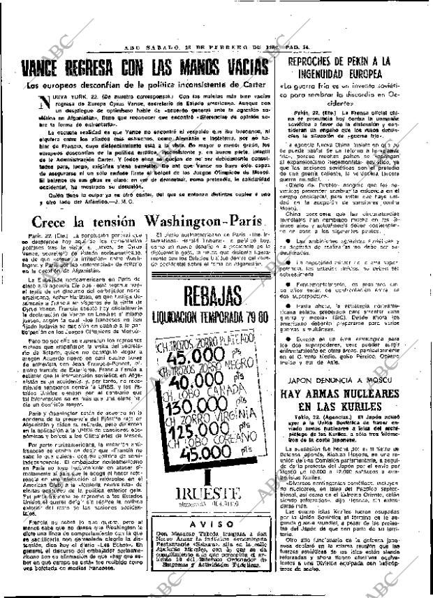 ABC MADRID 23-02-1980 página 22