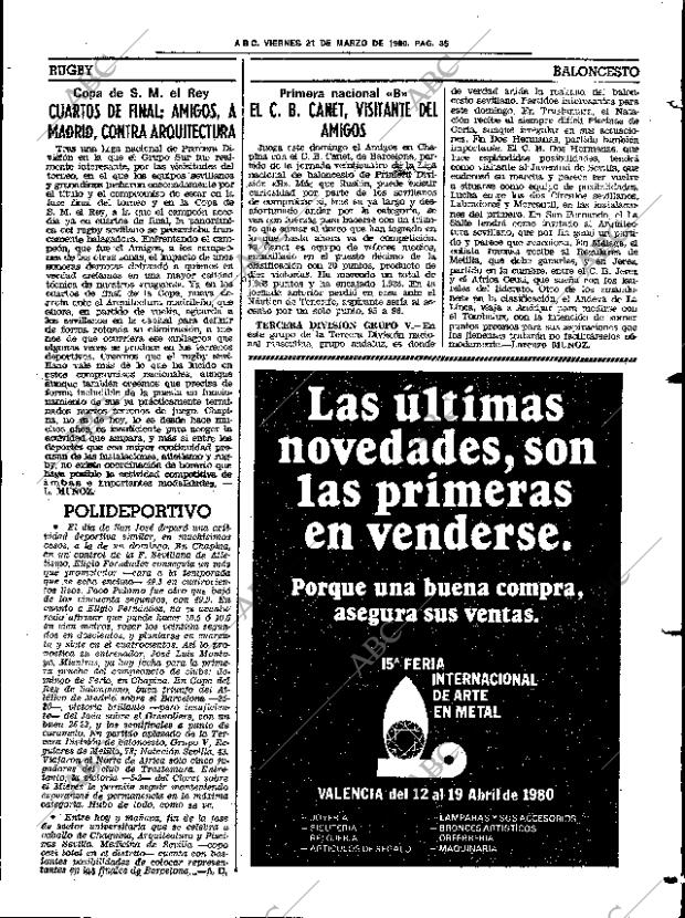 ABC SEVILLA 21-03-1980 página 47