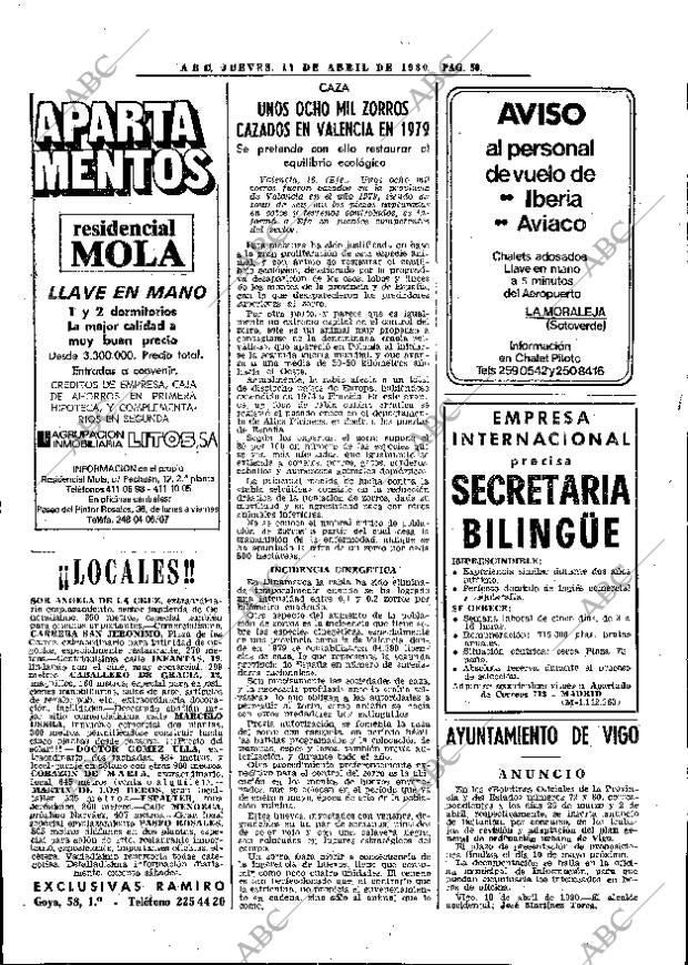 ABC MADRID 17-04-1980 página 62