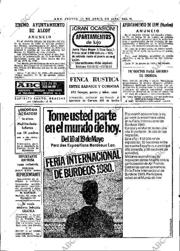 ABC MADRID 17-04-1980 página 89