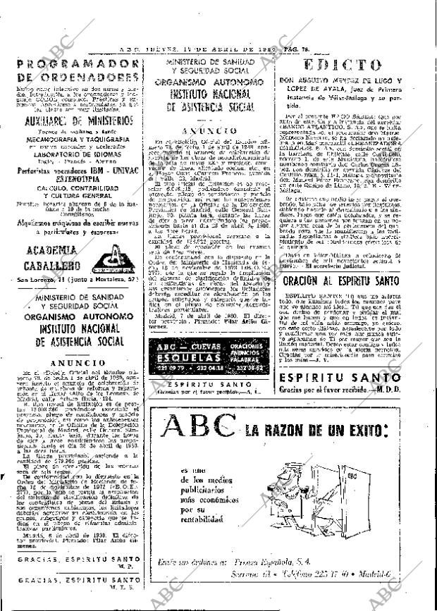 ABC MADRID 17-04-1980 página 90