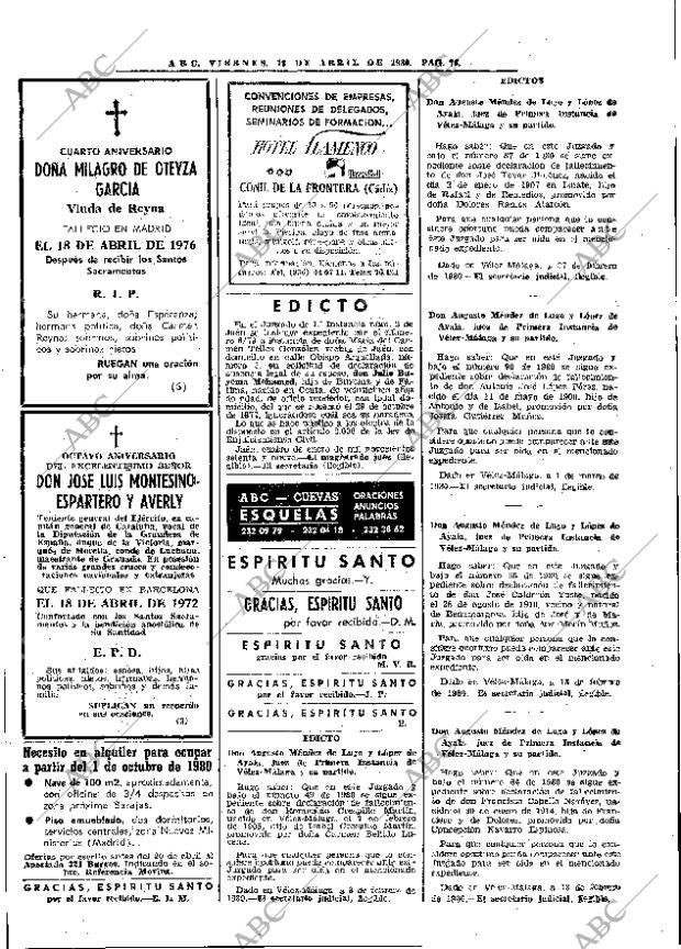 ABC MADRID 18-04-1980 página 92
