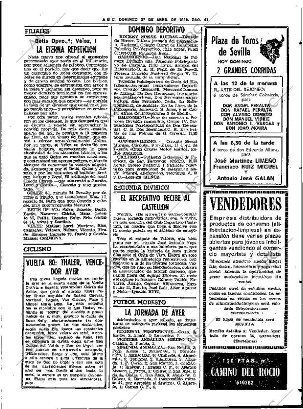 ABC SEVILLA 27-04-1980 página 57